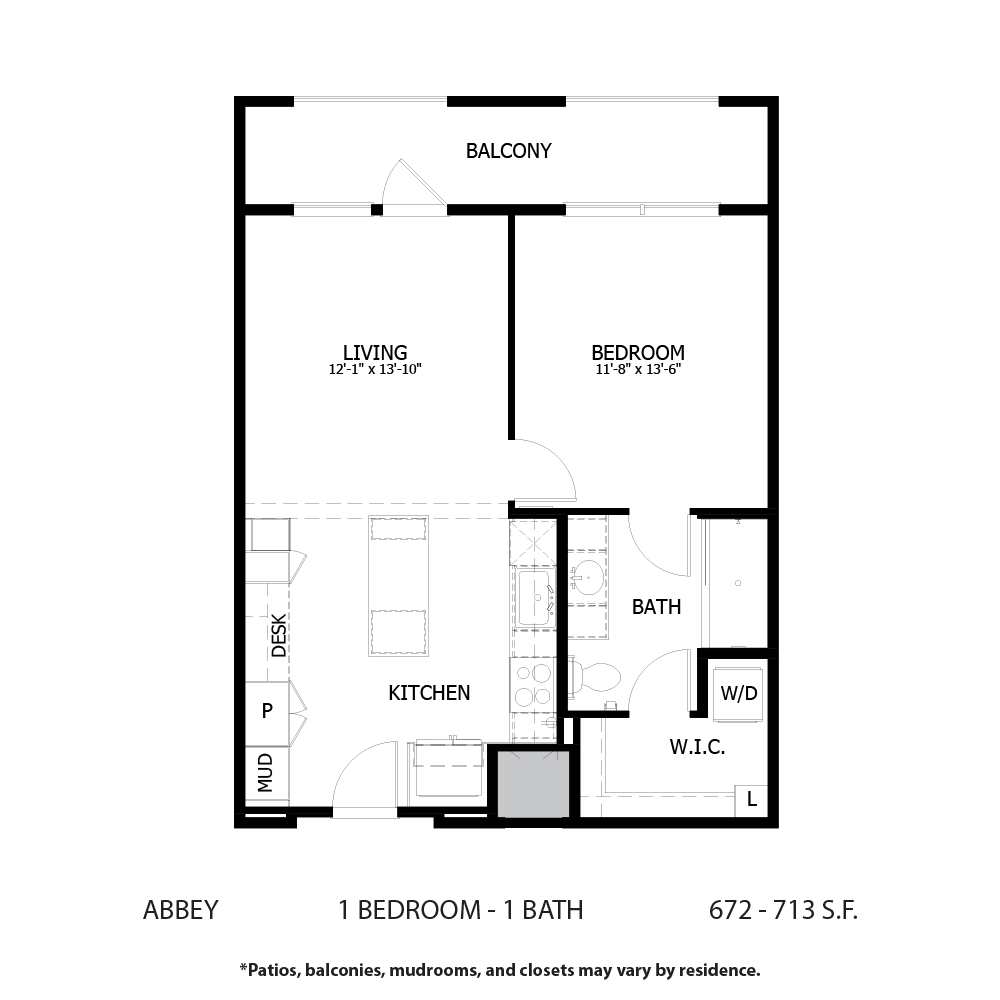 1 BED 1 BATH ABBEY