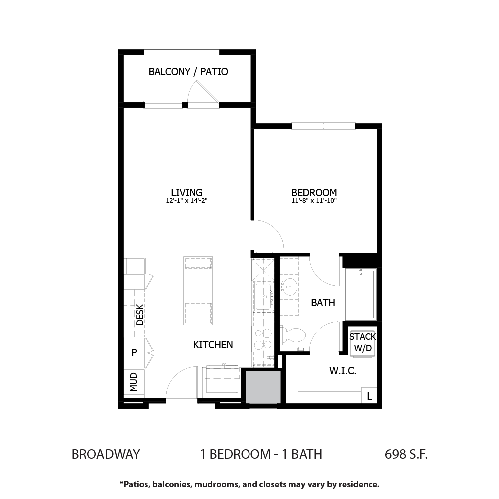 1 BED 1 BATH BROADWAY
