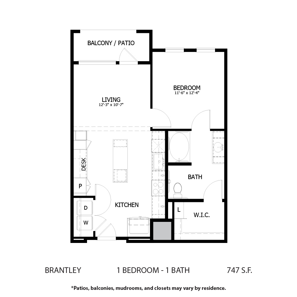 1 BED 1 BATH BRANTLEY