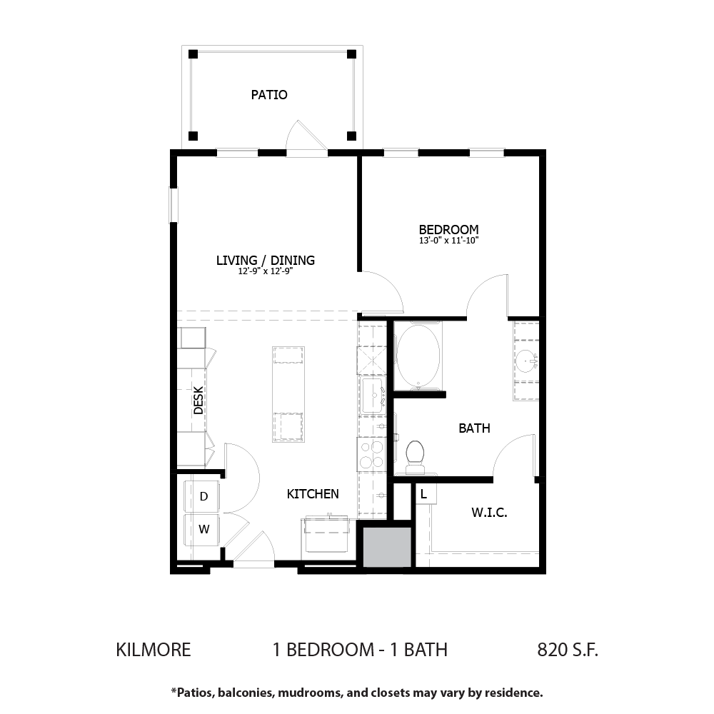 1 BED 1 BATH KILMORE