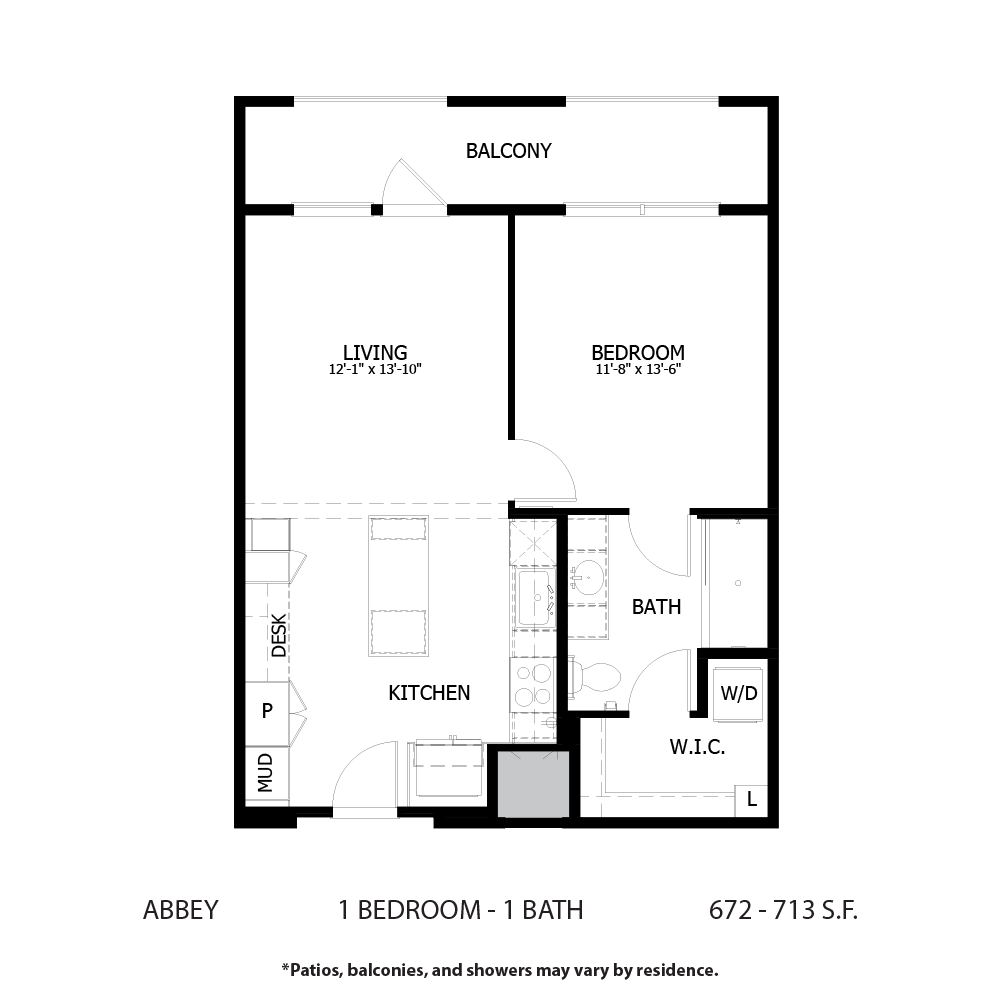 1 BED 1 BATH ABBEY
