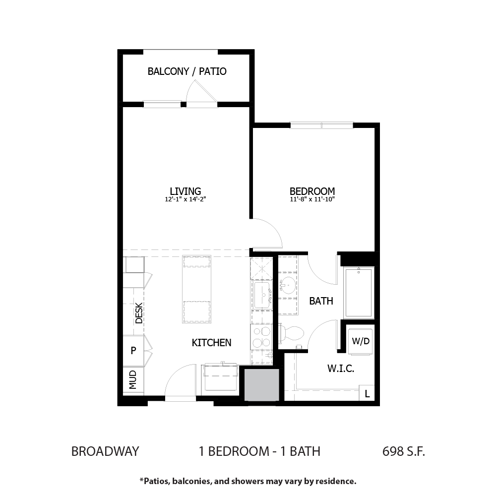 1 BED 1 BATH BROADWAY