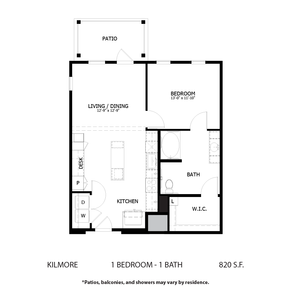1 BED 1 BATH KILMORE